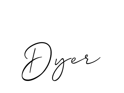 Design your own signature with our free online signature maker. With this signature software, you can create a handwritten (Allison_Script) signature for name Dyer. Dyer signature style 2 images and pictures png