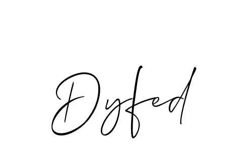 You should practise on your own different ways (Allison_Script) to write your name (Dyfed) in signature. don't let someone else do it for you. Dyfed signature style 2 images and pictures png