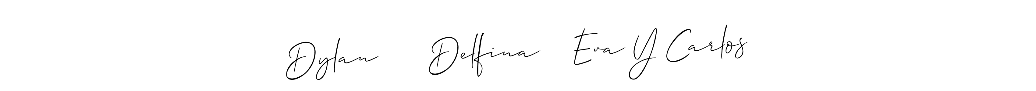 You can use this online signature creator to create a handwritten signature for the name Dylan      Delfina    Eva Y Carlos. This is the best online autograph maker. Dylan      Delfina    Eva Y Carlos signature style 2 images and pictures png