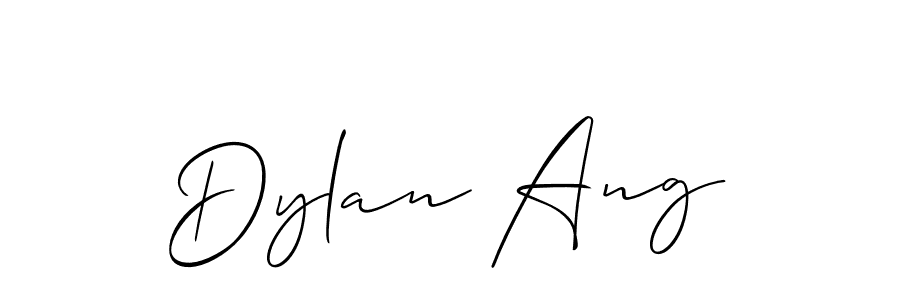 Make a beautiful signature design for name Dylan Ang. With this signature (Allison_Script) style, you can create a handwritten signature for free. Dylan Ang signature style 2 images and pictures png