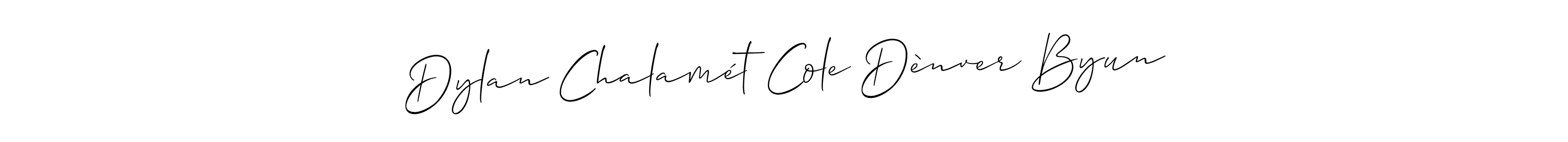 Check out images of Autograph of Dylan Chalamét Cole Dènver Byun name. Actor Dylan Chalamét Cole Dènver Byun Signature Style. Allison_Script is a professional sign style online. Dylan Chalamét Cole Dènver Byun signature style 2 images and pictures png
