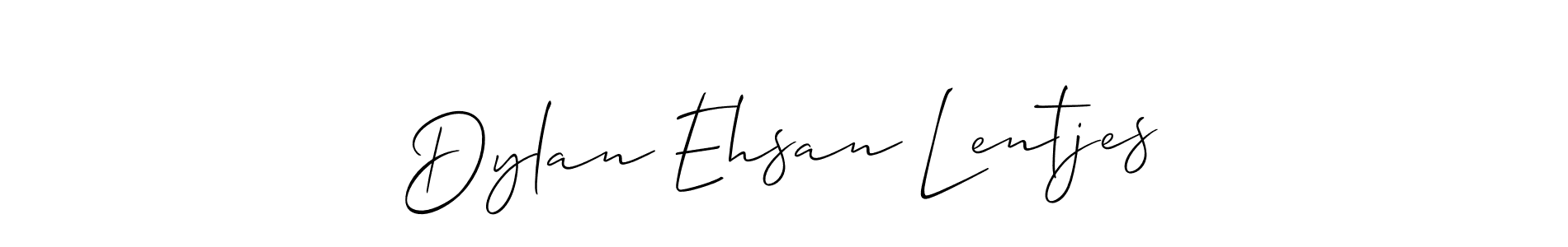 Dylan Ehsan Lentjes stylish signature style. Best Handwritten Sign (Allison_Script) for my name. Handwritten Signature Collection Ideas for my name Dylan Ehsan Lentjes. Dylan Ehsan Lentjes signature style 2 images and pictures png