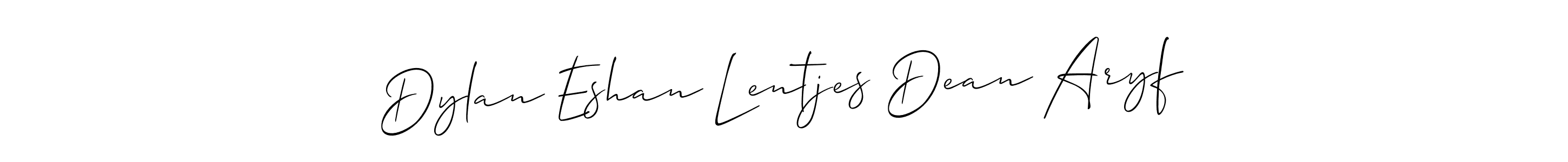 Also we have Dylan Eshan Lentjes Dean Aryf name is the best signature style. Create professional handwritten signature collection using Allison_Script autograph style. Dylan Eshan Lentjes Dean Aryf signature style 2 images and pictures png