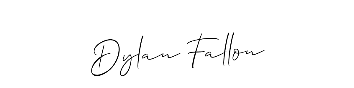 Dylan Fallon stylish signature style. Best Handwritten Sign (Allison_Script) for my name. Handwritten Signature Collection Ideas for my name Dylan Fallon. Dylan Fallon signature style 2 images and pictures png
