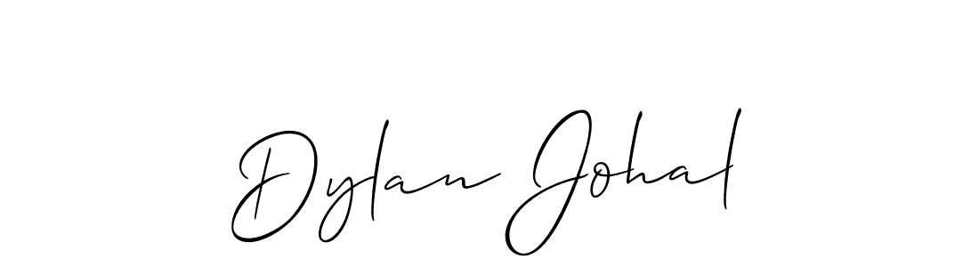 Create a beautiful signature design for name Dylan Johal. With this signature (Allison_Script) fonts, you can make a handwritten signature for free. Dylan Johal signature style 2 images and pictures png