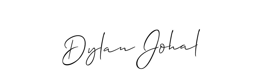 Use a signature maker to create a handwritten signature online. With this signature software, you can design (Allison_Script) your own signature for name Dylan Johal. Dylan Johal signature style 2 images and pictures png