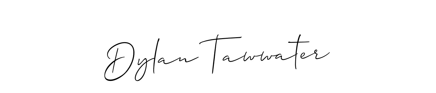 Make a beautiful signature design for name Dylan Tawwater. With this signature (Allison_Script) style, you can create a handwritten signature for free. Dylan Tawwater signature style 2 images and pictures png