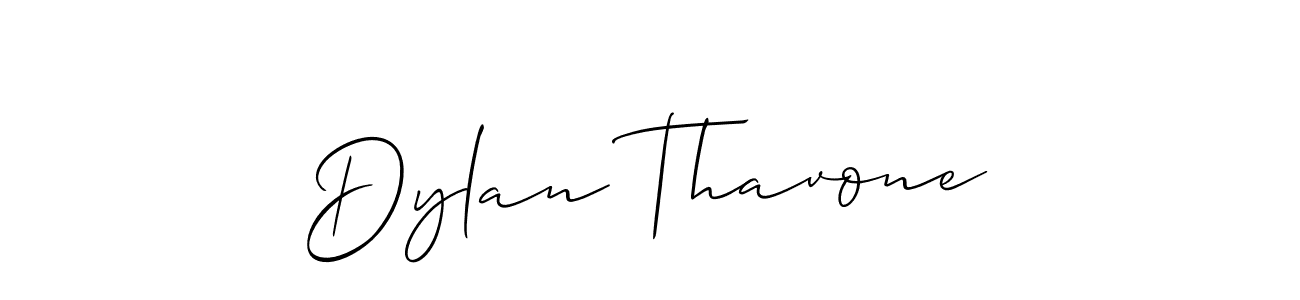 Make a beautiful signature design for name Dylan Thavone. With this signature (Allison_Script) style, you can create a handwritten signature for free. Dylan Thavone signature style 2 images and pictures png