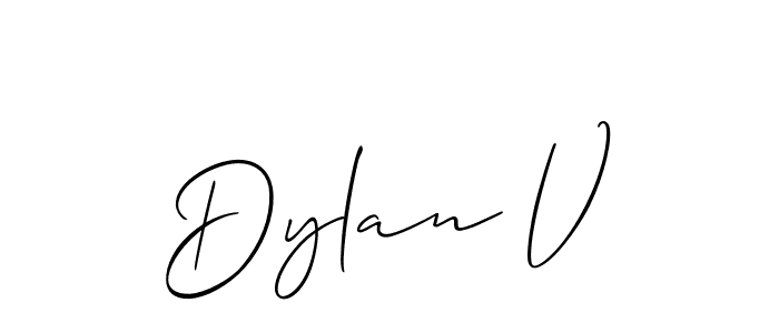 Design your own signature with our free online signature maker. With this signature software, you can create a handwritten (Allison_Script) signature for name Dylan V. Dylan V signature style 2 images and pictures png