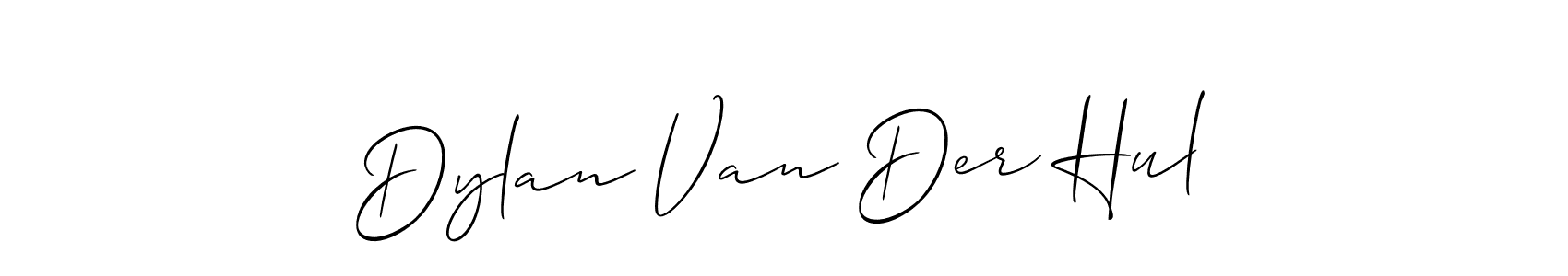 The best way (Allison_Script) to make a short signature is to pick only two or three words in your name. The name Dylan Van Der Hul include a total of six letters. For converting this name. Dylan Van Der Hul signature style 2 images and pictures png