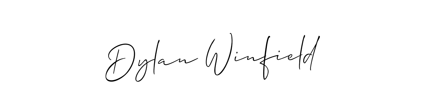 How to make Dylan Winfield name signature. Use Allison_Script style for creating short signs online. This is the latest handwritten sign. Dylan Winfield signature style 2 images and pictures png