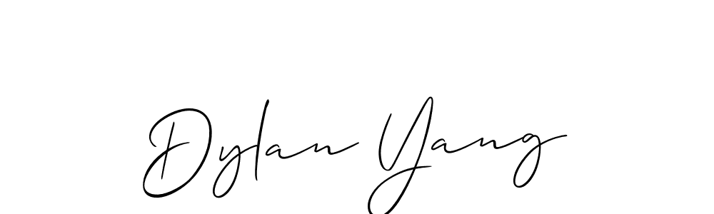 How to make Dylan Yang name signature. Use Allison_Script style for creating short signs online. This is the latest handwritten sign. Dylan Yang signature style 2 images and pictures png