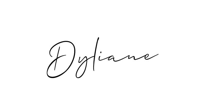 It looks lik you need a new signature style for name Dyliane. Design unique handwritten (Allison_Script) signature with our free signature maker in just a few clicks. Dyliane signature style 2 images and pictures png