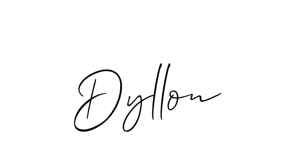 How to make Dyllon name signature. Use Allison_Script style for creating short signs online. This is the latest handwritten sign. Dyllon signature style 2 images and pictures png