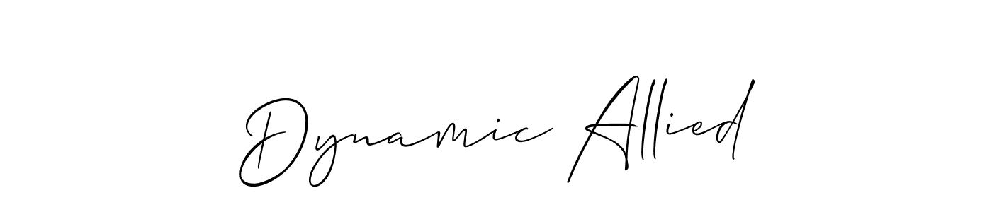 Design your own signature with our free online signature maker. With this signature software, you can create a handwritten (Allison_Script) signature for name Dynamic Allied. Dynamic Allied signature style 2 images and pictures png