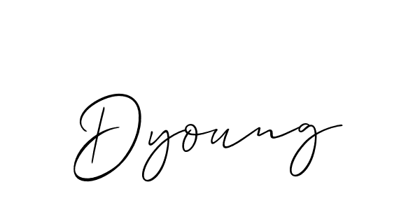 How to make Dyoung signature? Allison_Script is a professional autograph style. Create handwritten signature for Dyoung name. Dyoung signature style 2 images and pictures png