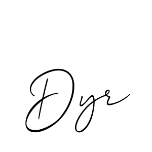 Make a beautiful signature design for name Dyr. With this signature (Allison_Script) style, you can create a handwritten signature for free. Dyr signature style 2 images and pictures png
