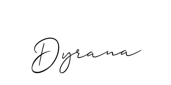 You should practise on your own different ways (Allison_Script) to write your name (Dyrana) in signature. don't let someone else do it for you. Dyrana signature style 2 images and pictures png