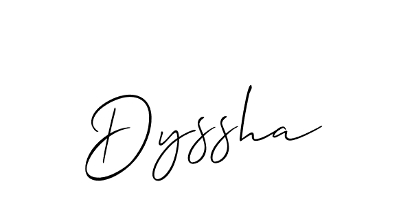 It looks lik you need a new signature style for name Dyssha. Design unique handwritten (Allison_Script) signature with our free signature maker in just a few clicks. Dyssha signature style 2 images and pictures png