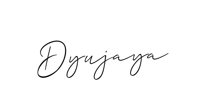 How to make Dyujaya signature? Allison_Script is a professional autograph style. Create handwritten signature for Dyujaya name. Dyujaya signature style 2 images and pictures png