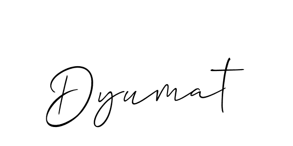 Best and Professional Signature Style for Dyumat. Allison_Script Best Signature Style Collection. Dyumat signature style 2 images and pictures png