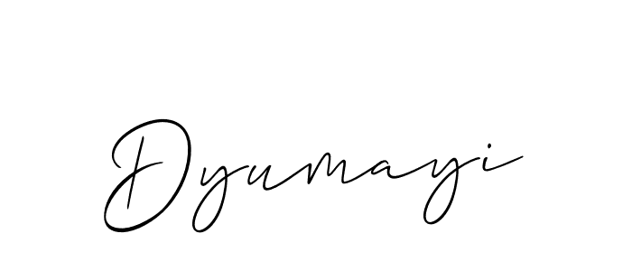 How to make Dyumayi name signature. Use Allison_Script style for creating short signs online. This is the latest handwritten sign. Dyumayi signature style 2 images and pictures png