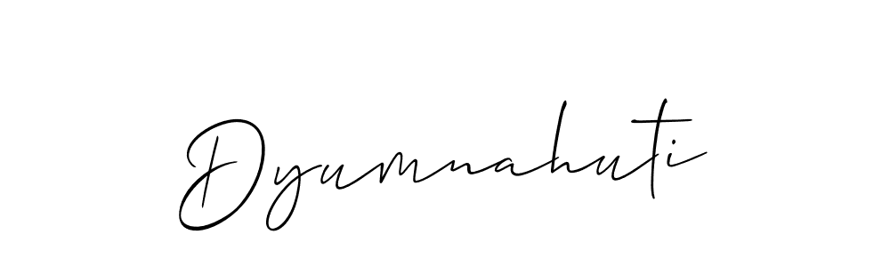 Also we have Dyumnahuti name is the best signature style. Create professional handwritten signature collection using Allison_Script autograph style. Dyumnahuti signature style 2 images and pictures png