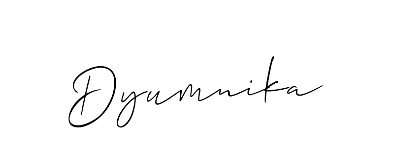 You can use this online signature creator to create a handwritten signature for the name Dyumnika. This is the best online autograph maker. Dyumnika signature style 2 images and pictures png