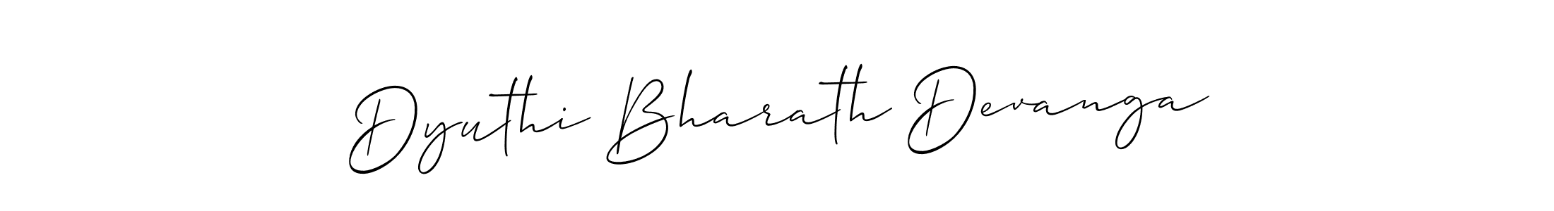 How to Draw Dyuthi Bharath Devanga signature style? Allison_Script is a latest design signature styles for name Dyuthi Bharath Devanga. Dyuthi Bharath Devanga signature style 2 images and pictures png