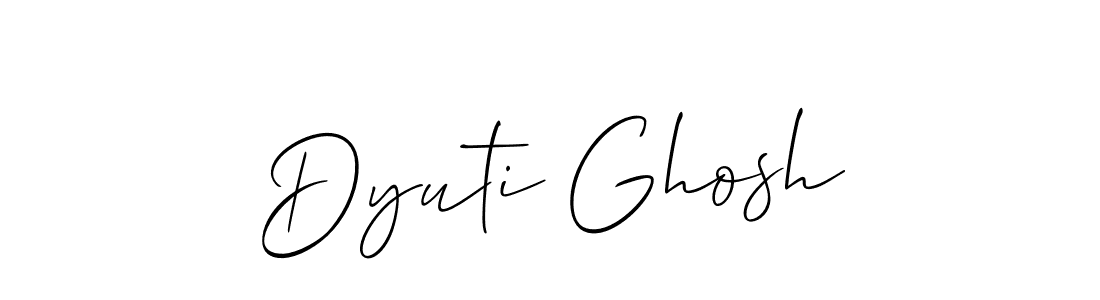 Use a signature maker to create a handwritten signature online. With this signature software, you can design (Allison_Script) your own signature for name Dyuti Ghosh. Dyuti Ghosh signature style 2 images and pictures png