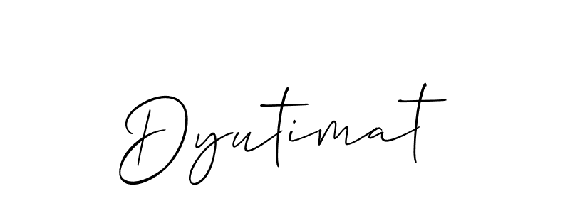 if you are searching for the best signature style for your name Dyutimat. so please give up your signature search. here we have designed multiple signature styles  using Allison_Script. Dyutimat signature style 2 images and pictures png