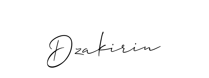 Also You can easily find your signature by using the search form. We will create Dzakirin name handwritten signature images for you free of cost using Allison_Script sign style. Dzakirin signature style 2 images and pictures png