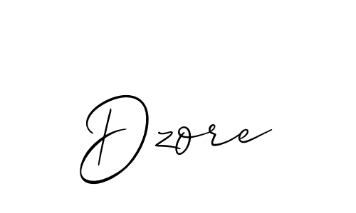 How to make Dzore signature? Allison_Script is a professional autograph style. Create handwritten signature for Dzore name. Dzore signature style 2 images and pictures png