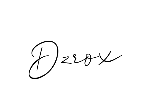 Create a beautiful signature design for name Dzrox. With this signature (Allison_Script) fonts, you can make a handwritten signature for free. Dzrox signature style 2 images and pictures png