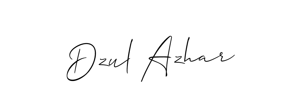 Also we have Dzul Azhar name is the best signature style. Create professional handwritten signature collection using Allison_Script autograph style. Dzul Azhar signature style 2 images and pictures png
