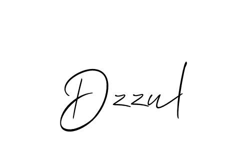 How to make Dzzul signature? Allison_Script is a professional autograph style. Create handwritten signature for Dzzul name. Dzzul signature style 2 images and pictures png