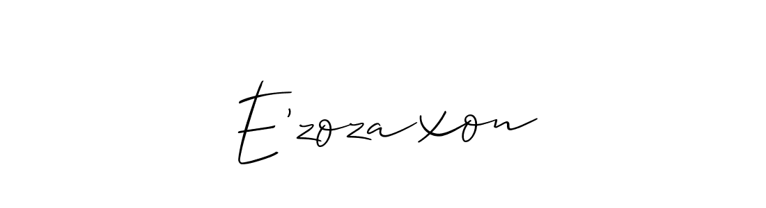 Allison_Script is a professional signature style that is perfect for those who want to add a touch of class to their signature. It is also a great choice for those who want to make their signature more unique. Get E’zozaxon name to fancy signature for free. E’zozaxon signature style 2 images and pictures png