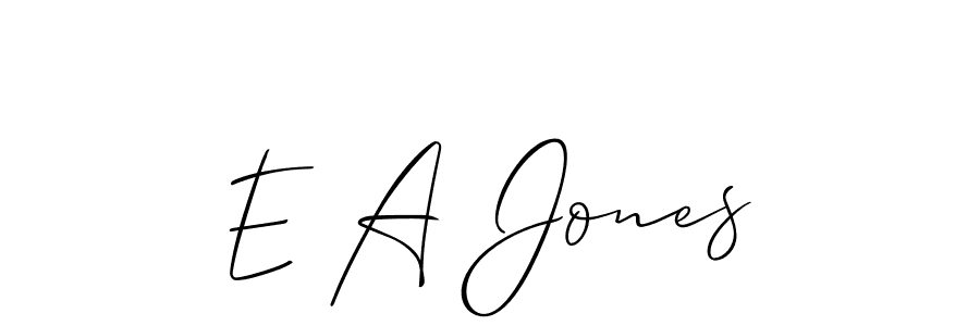Create a beautiful signature design for name E A Jones. With this signature (Allison_Script) fonts, you can make a handwritten signature for free. E A Jones signature style 2 images and pictures png