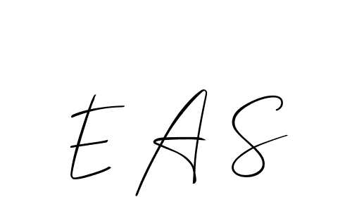 Make a short E A S signature style. Manage your documents anywhere anytime using Allison_Script. Create and add eSignatures, submit forms, share and send files easily. E A S signature style 2 images and pictures png