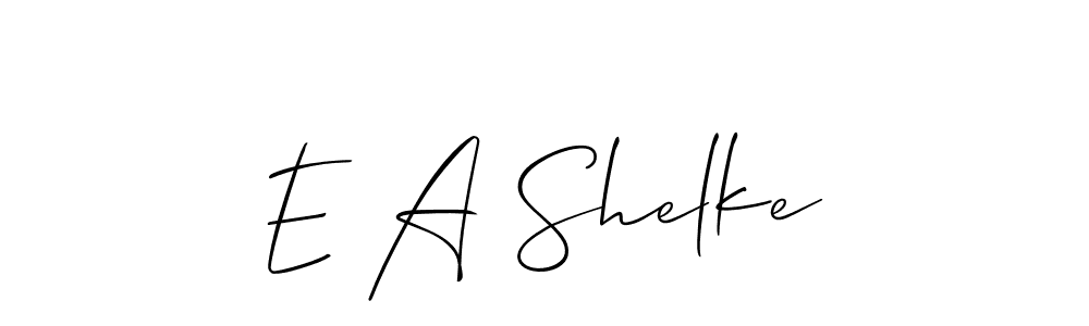 Create a beautiful signature design for name E A Shelke. With this signature (Allison_Script) fonts, you can make a handwritten signature for free. E A Shelke signature style 2 images and pictures png