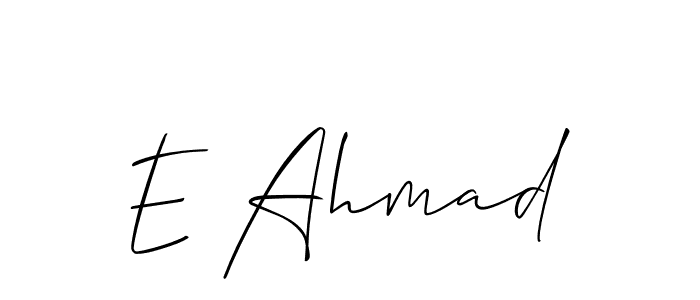 E Ahmad stylish signature style. Best Handwritten Sign (Allison_Script) for my name. Handwritten Signature Collection Ideas for my name E Ahmad. E Ahmad signature style 2 images and pictures png