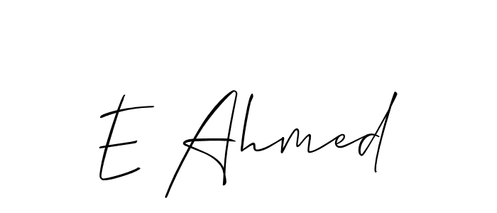 Use a signature maker to create a handwritten signature online. With this signature software, you can design (Allison_Script) your own signature for name E Ahmed. E Ahmed signature style 2 images and pictures png