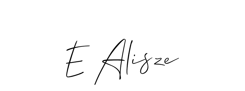 Best and Professional Signature Style for E Alisze. Allison_Script Best Signature Style Collection. E Alisze signature style 2 images and pictures png