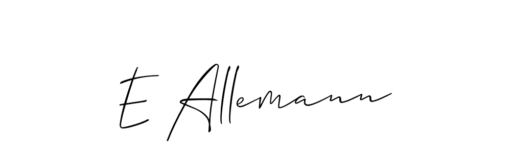 You can use this online signature creator to create a handwritten signature for the name E Allemann. This is the best online autograph maker. E Allemann signature style 2 images and pictures png