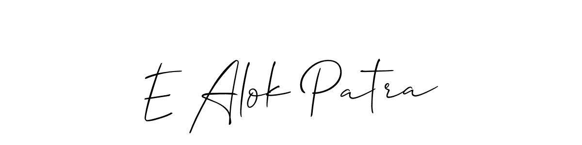 Use a signature maker to create a handwritten signature online. With this signature software, you can design (Allison_Script) your own signature for name E Alok Patra. E Alok Patra signature style 2 images and pictures png