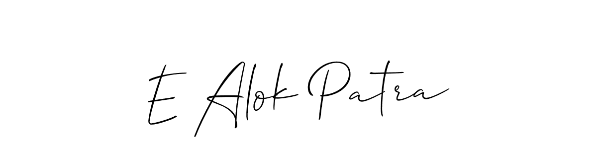 How to make E Alok Patra name signature. Use Allison_Script style for creating short signs online. This is the latest handwritten sign. E Alok Patra signature style 2 images and pictures png