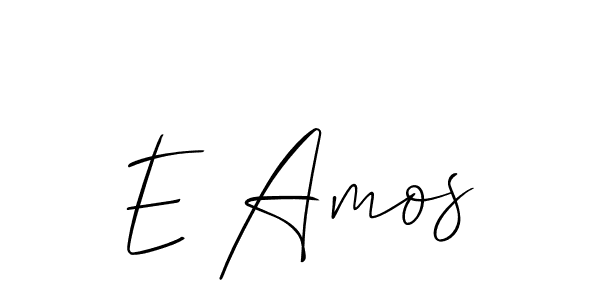 You should practise on your own different ways (Allison_Script) to write your name (E Amos) in signature. don't let someone else do it for you. E Amos signature style 2 images and pictures png