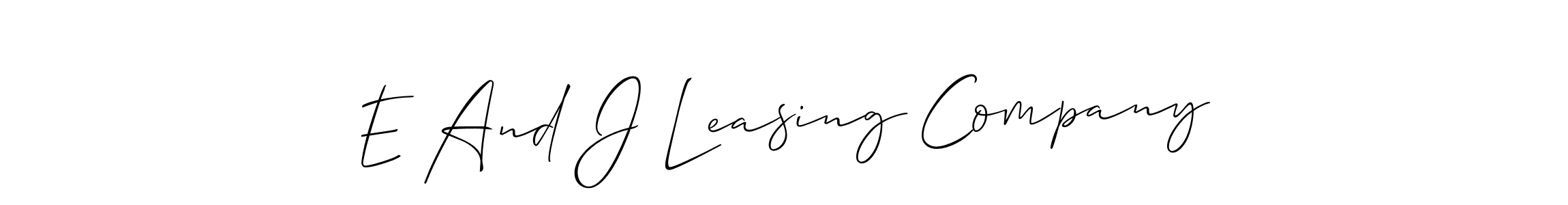 Check out images of Autograph of E And J Leasing Company name. Actor E And J Leasing Company Signature Style. Allison_Script is a professional sign style online. E And J Leasing Company signature style 2 images and pictures png