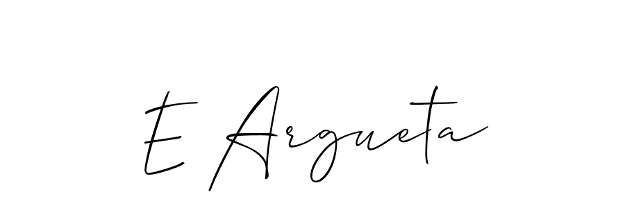 The best way (Allison_Script) to make a short signature is to pick only two or three words in your name. The name E Argueta include a total of six letters. For converting this name. E Argueta signature style 2 images and pictures png