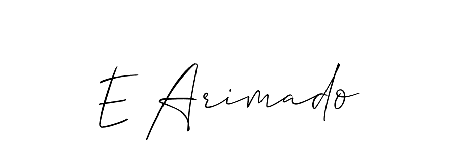 Create a beautiful signature design for name E Arimado. With this signature (Allison_Script) fonts, you can make a handwritten signature for free. E Arimado signature style 2 images and pictures png